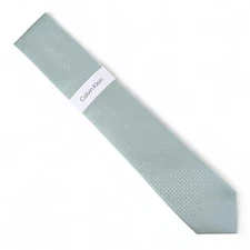 Calvin Klein Men's Baker Geo Solid Tie Necktie Classic 3" Silk Blend Sage $69