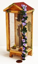 Puppenhaus Stained Holz Voliere Mit Vögel 1:12 Maßstab Tumdee Gartenzubehör 1M