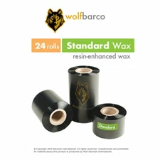 36 Rolls 1.57” x 1476' (40mm x 450m)  Wax Thermal Transfer Ribbon w/ Zebra