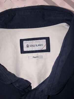 Chemise Serge Blanco Bleu Marine - Taille XXL (2XL) - Coton, Excellent état - Occasion