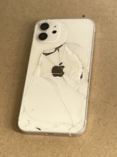 Original Apple iPhone 12 Coque Cadre Vitre Cassée Pour Reconditionné Blanc Ar...