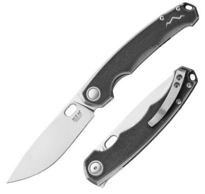 MKM-Maniago Knife Makers Folding Knife 3.25 MagnaCut Steel Blade Titanium Handle