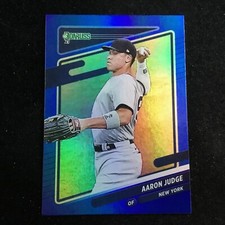 2021 Donruss Holo Blue Image Variation SP #182 Aaron Judge New York Yankees