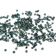 2 x Brillant blau Ø ca. 2,0 mm Diamant je ca 0,1 Karat Kt ct gebohrt ! RARITÄT !