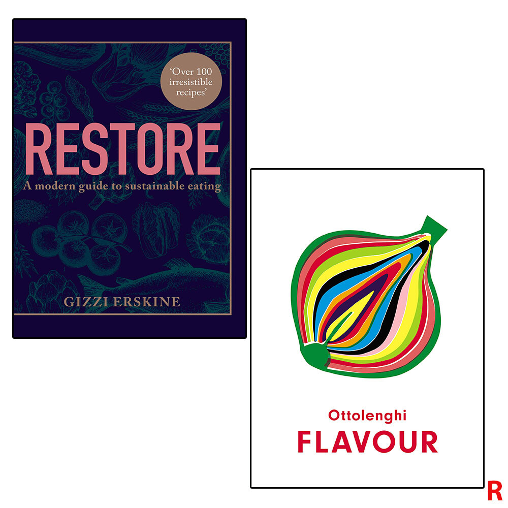 Restore and Ottolenghi FLAVOUR 2 Books Collection Set Hardback NEW