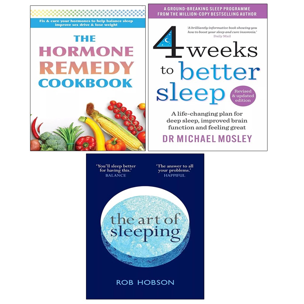 Michael Mosley 4 Weeks to Better Sleep, Art of Sleeping, Hormone Remedy 3 Books