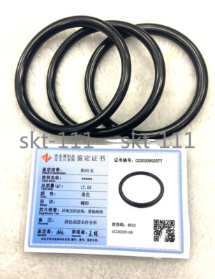 Certified Natural Black Hetian Nephrite Jade Bangle Bracelet 56-65mm