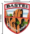 Bastei Bridge Saxon Switzerland Patch Iron/Sew-on Badge Travel Europe Germany