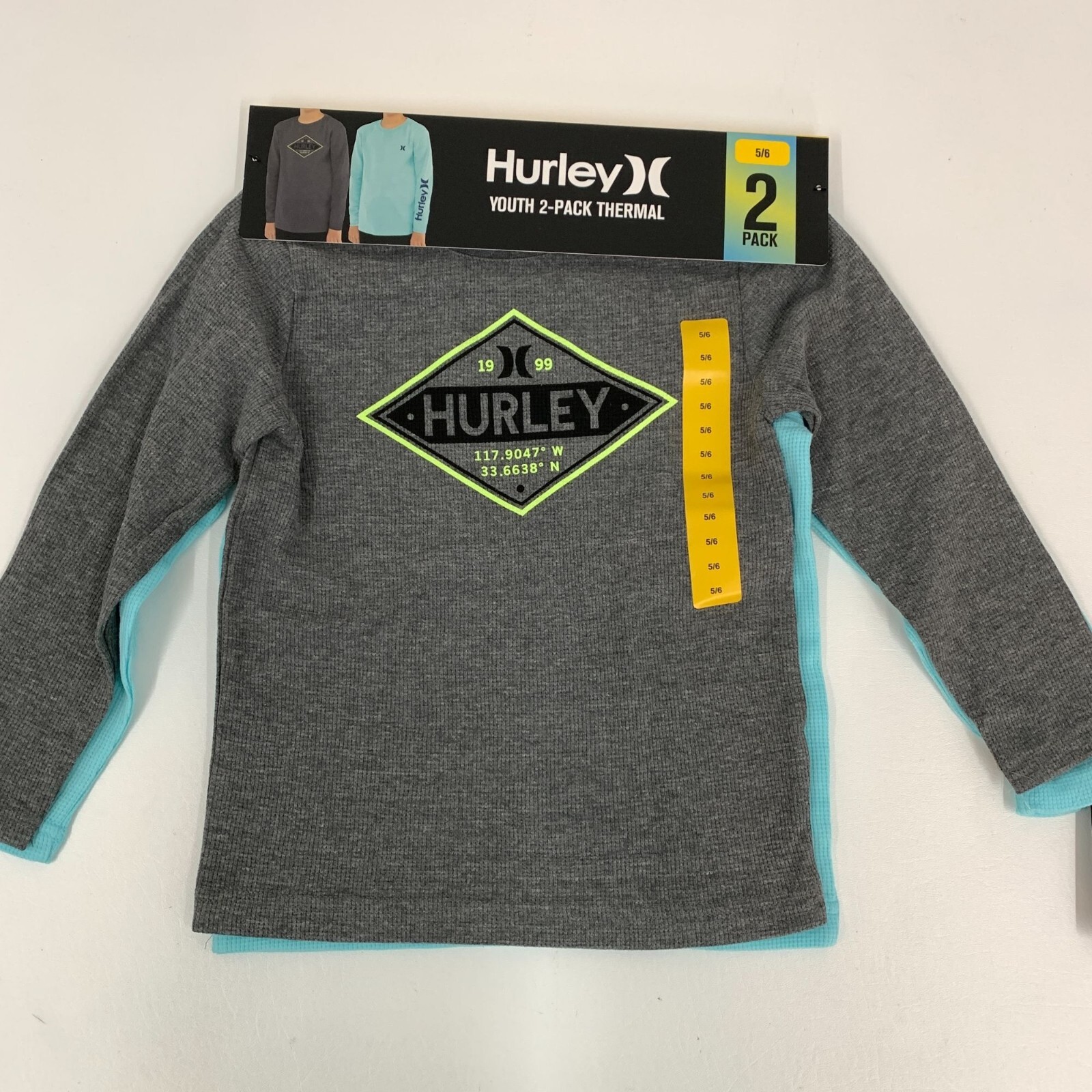 Hurley Boy's Classic Crew Neck Graphic Logo T-Shirt 2Pk (Blue/White, 18/20)  - Walmart.com Hurley TシャツHenley T-shirtボーイズ