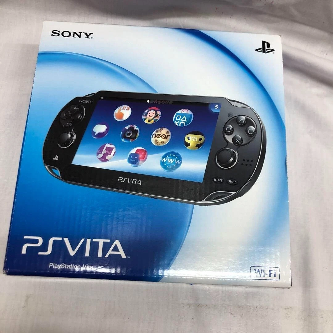 PlayStation PS Vita Wi Fi Console Crystal Black PCH with Box
