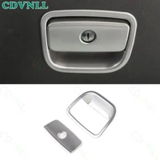 For Dodge Durango 2011-2024 Matte Silver Co-Pilot Storage Box Handle Panel Trim