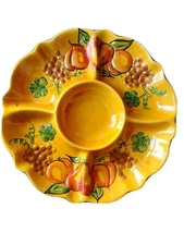 Vintage California Pottery Chip and Dip Set USA 