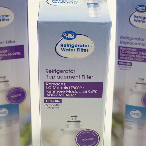 3 Great Value Refrigerator Water Filter LG Models LT800P Kenmore 46-9490 900 Gal - Picture 2 of 7
