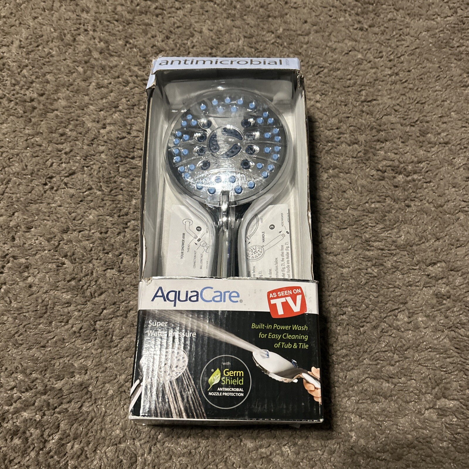 New 2.5 GPM Wall-Mounted Dual Shower Head with 8 Spray Patterns