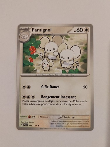 Carte Pokémon - Famignol 168/193 - Évolutions À Paldea EV2 - Photo 1/2