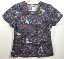 Scrub Top womens size XS extra-small by ScrubStar bicycle flip flops postcards