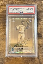 2022 Topps Gilded Collection Julio Rodriguez Gold Rookie Autograph PSA 10 