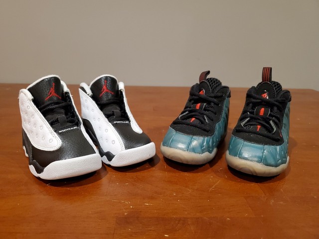 JORDAN RETRO 13 BARONS HOLOGRAM 414581-104 & Nike Gone Fishing 723947-300 SZ 6C | eBay