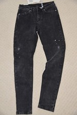 ZOE KARSSEN Premium Patti Raven Skinny Fit Low Mid Rise Jeans Black UK8 W26