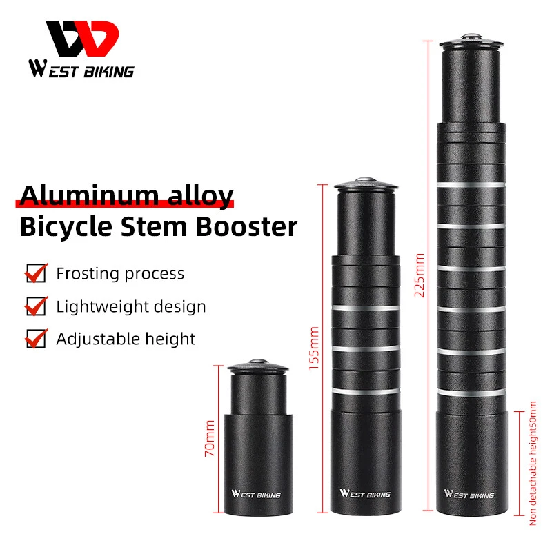 WEST BIKING Bike Fork Stem Extender Bicycle Handlebar Riser Extension Adapter - Image 3 of 4