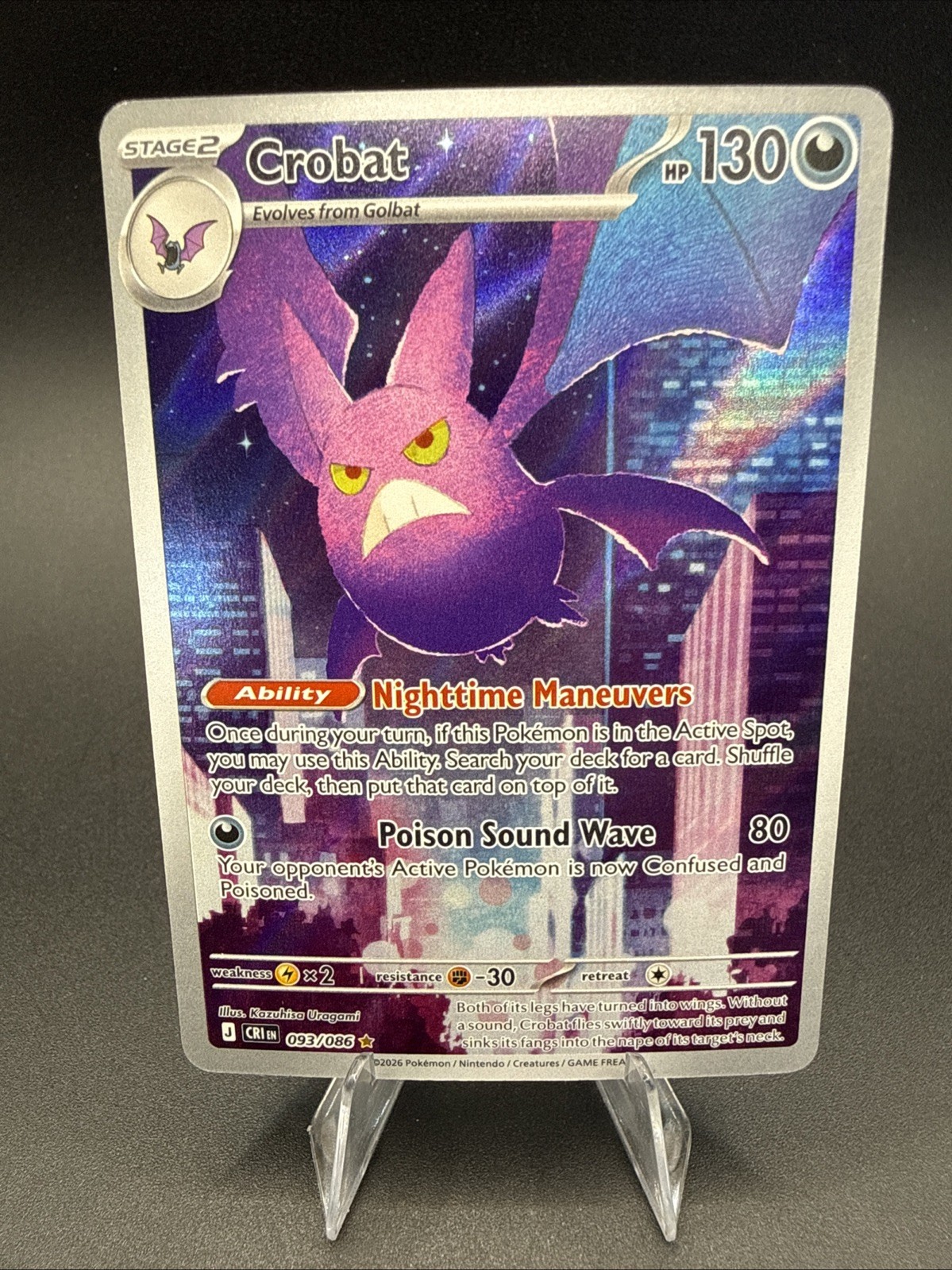 Pokémon TCG: Crobat (Illustration Rare) - 93/86 - ME: Chaos Rising