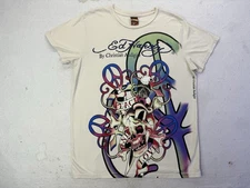 Ed Hardy Christian Audigier Unisex Ankh Peace Cross Skull T Shirt L Peace & Love