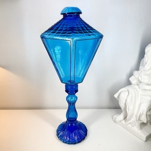 STREET LAMP FAIRY Light 60s Wine Decanter Bottle CANDLEHOLDER 18" UV Reactive