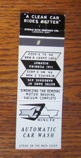 AUTOMATIC CAR WASH MATCHBOOK COVER: WINNIPEG, MANITOBA EMPTY 1960s MATCHCOVER A4