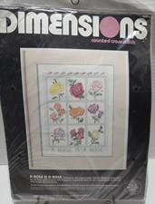 Vintage Dimensions Counted Cross Stitch NIP A Rose Is A Rose 3659