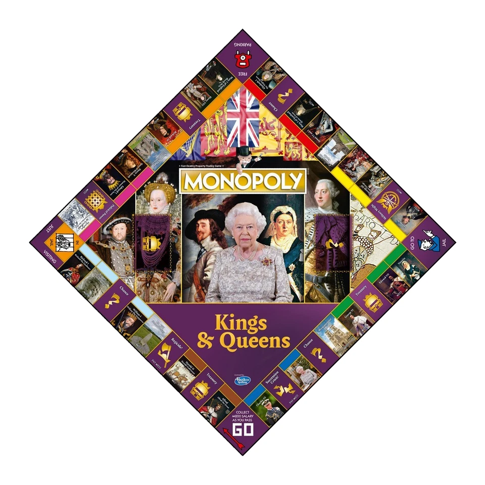 UK EXCLUSIVE HASBRO BRITISH KINGS & QUEENS MONOPOLY BOARD GAME BRAND NEW SEALED - Image 2 of 4