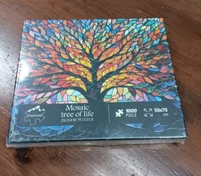 Stained Glass Puzzle Tree of Life Puzzles for Adults 1000 Pieces, Impossible Har