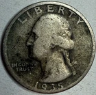 1935 S - Washington Quarter - Exact Coin Imaged #WQ28