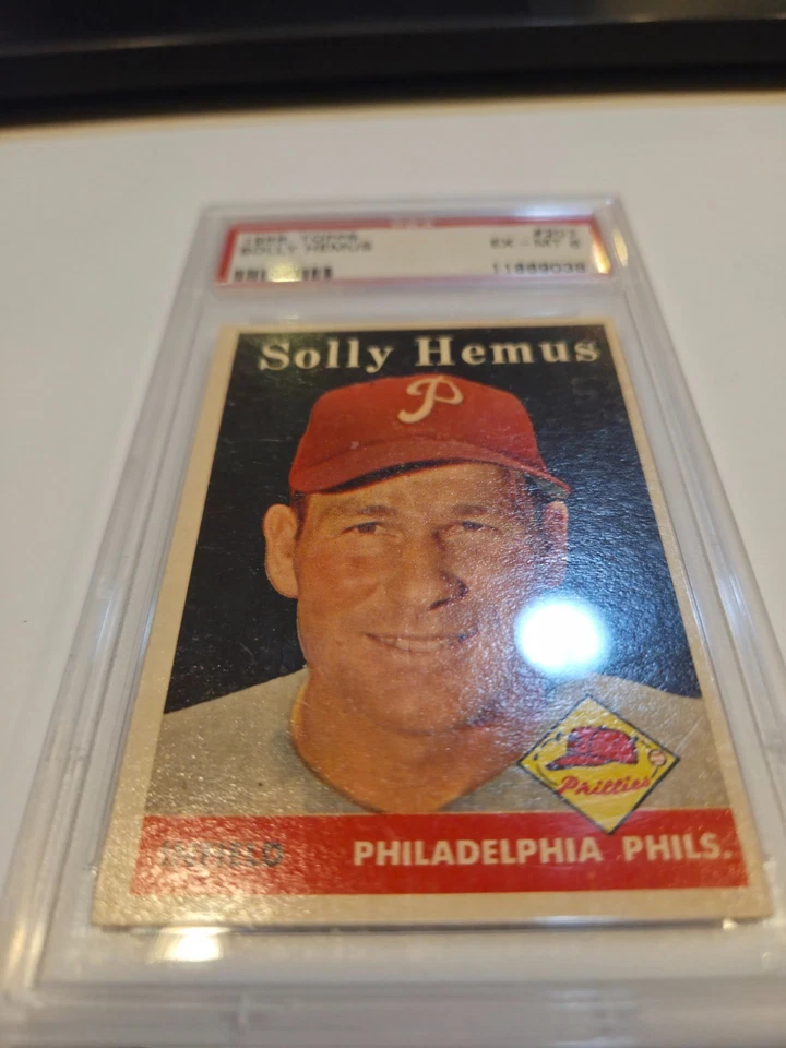 1958 Topps #207 Solly Hemus PSA 6 EX-MT Philadelphia Phillies - Image 4 of 4