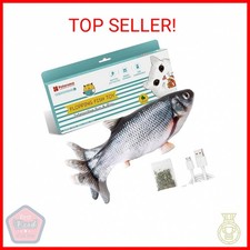 Potaroma Cat Toys Flopping Fish with SilverVine and Catnip, Moving Kitten Kicker