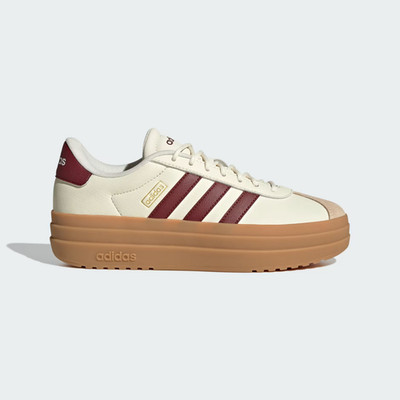 Adidas VL Court Bold Damen Sneaker Plateau Schuhe Weiss Rot Gum Sohle JQ5642