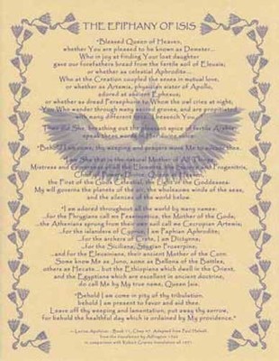 Epiphany of Goddess Isis Parchment Parchment-Like Page!