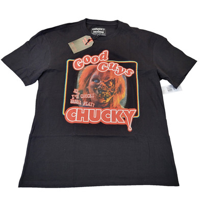 Chucky Good Guys Chucky x Reason T-Shirt Black Mens Size XL ''Wanna Play'' NWT