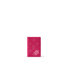 Auth Louis Vuitton Card Case Organizer de Poche M26839 Monogram Rose Pondicherry