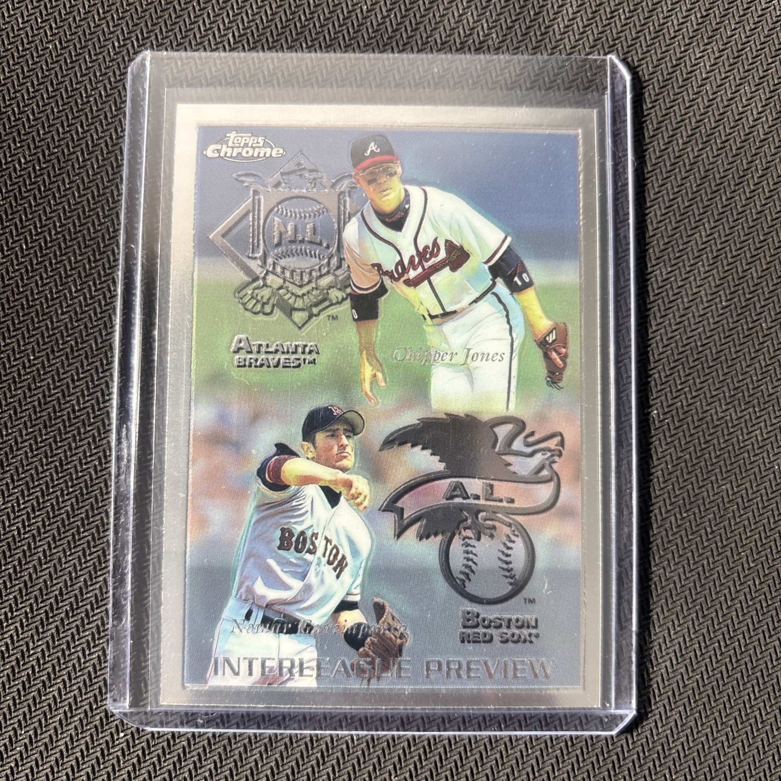 Nomar Garciaparra, Chipper Jones #481 Baseball Cards 1998 Topps Chrome Interleague Preview trading card — raw and PSA graded price guide