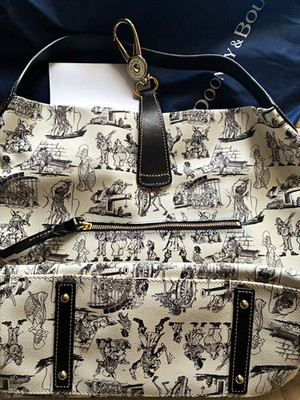Dooney & Bourke Disney Pirates of the Caribbean Large White/Black Hobo Bag