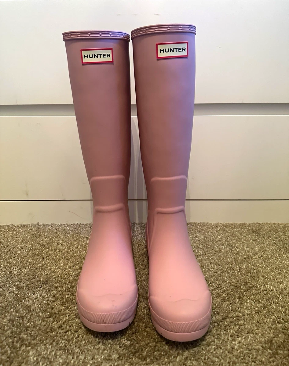 Hunter Pink Rubber Boots for Women for sale | eBay