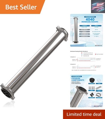 304 Stainless Steel 4040 Membrane Housing - Industrial Grade Water Filtration