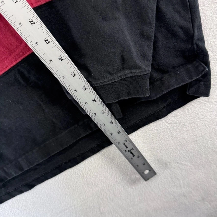 Рубашка регби мужская Indiana Hoosiers размер XL черная красная цветной блок вышитая винтажная - Изображение 4 из 4