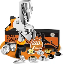 Snap Fastener Tool, Snap Kit with Tool, Canvas Snap Tool with 220 Pcs Boat Cover