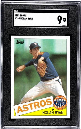NOLAN RYAN 1985 TOPPS #760 SGC 9 PERFECTLY CENTERED