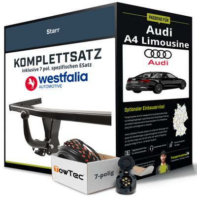 Für AUDI A4 Limousine Typ 8W2,B9 Anhängerkupplung starr +eSatz 7pol 15- NEU AHK
