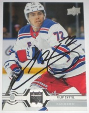FILIP CHYTIL SIGNED 19-20 UPPER DECK NEW YORK RANGERS CARD AUTOGRAPH AUTO!!