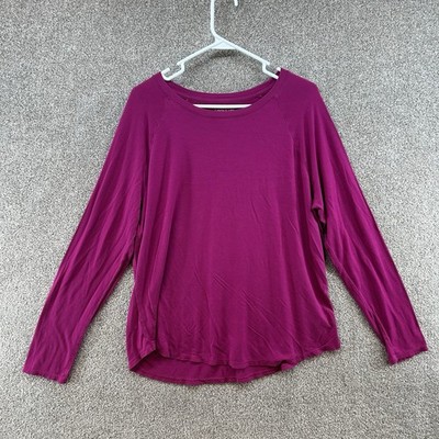 Time & Tru Women's Pullover Tunic Size XXL Pink Long Sleeve Stretch