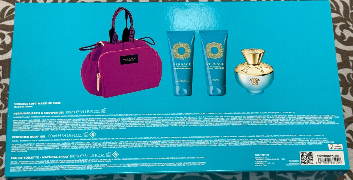 Versace Dylan Turquoise Pour Femme Eau de Toilette 4PCS Gift Set