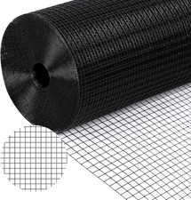 Black Hardware Cloth 1/2'' 48'' X 50',19 Gauge Chicken Wire Fencing PVC Coating